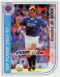 Cromo Ronald de Boer (Rangers) - Scottish Premier League 2002-2003 - Panini