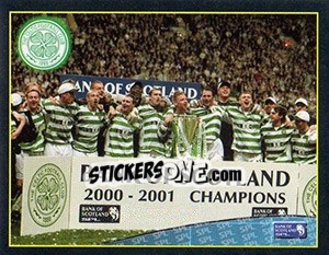 Figurina Celtic Champion 2000-01 - Scottish Premier League 2001-2002 n. 3 - Panini