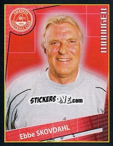 Sticker Ebbe Skovdahl (manager) - Scottish Premier League 2001-2002 - Panini