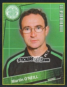 Cromo Martin O'Neill (manager) - Scottish Premier League 2001-2002 - Panini