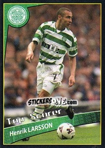 Sticker Henrik Larsson (Top scorer) - Scottish Premier League 2001-2002 n. 46 - Panini