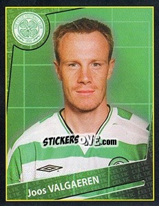 Sticker Joos Valgaeren - Scottish Premier League 2001-2002 - Panini