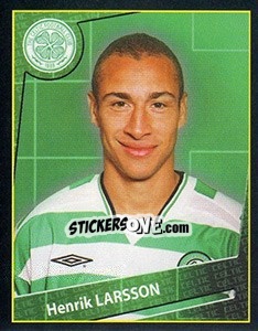 Sticker Henrik Larsson - Scottish Premier League 2001-2002 n. 60 - Panini