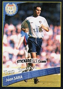 Sticker Juan Sara (Top scorer) - Scottish Premier League 2001-2002 - Panini