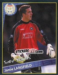 Sticker Jamie Langfield (Safe Hands) - Scottish Premier League 2001-2002 n. 103 - Panini