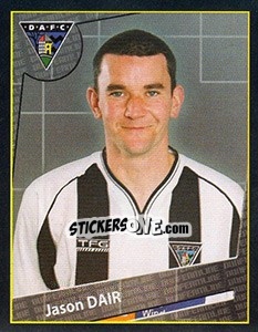 Sticker Jason Dair - Scottish Premier League 2001-2002 n. 154 - Panini