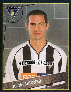 Sticker Justin Skinner - Scottish Premier League 2001-2002 n. 160 - Panini
