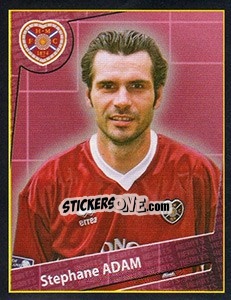 Sticker Stephane Adam - Scottish Premier League 2001-2002 n. 189 - Panini