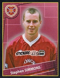 Sticker Stephen Simmons - Scottish Premier League 2001-2002 - Panini