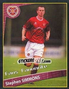 Figurina Stephen Simmons (Fans Favourite) - Scottish Premier League 2001-2002 n. 201 - Panini
