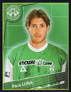 Cromo Paco Luna - Scottish Premier League 2001-2002 - Panini