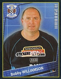 Sticker Bobby Williamson (manager) - Scottish Premier League 2001-2002 - Panini