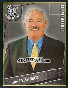 Sticker Jim Leishman (manager) - Scottish Premier League 2001-2002 - Panini
