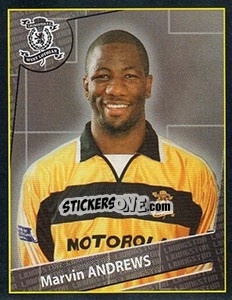 Sticker Marvin Andrews - Scottish Premier League 2001-2002 n. 306 - Panini