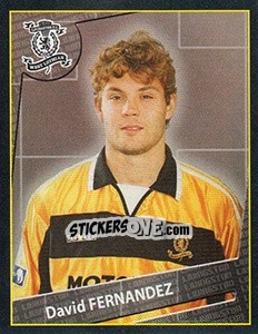 Cromo David Fernandez - Scottish Premier League 2001-2002 - Panini