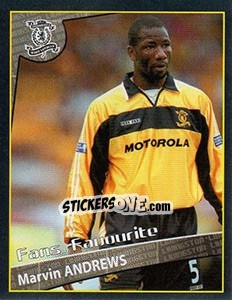 Sticker Marvin Andrews (Fans Favourite) - Scottish Premier League 2001-2002 - Panini