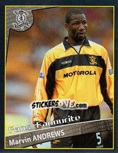 Cromo Marvin Andrews (Fans Favourite) - Scottish Premier League 2001-2002 - Panini