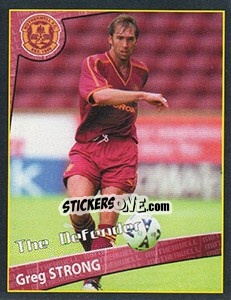 Sticker Greg Strong (The Defender) - Scottish Premier League 2001-2002 n. 355 - Panini