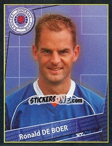 Figurina Ronal De Boer - Scottish Premier League 2001-2002 - Panini