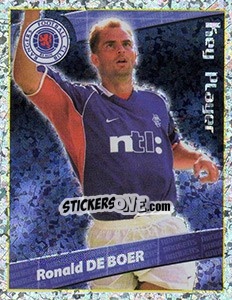 Cromo Roland De Boer (Key Player) - Scottish Premier League 2001-2002 - Panini