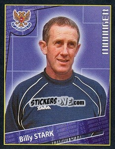 Cromo Billy Stark (manager) - Scottish Premier League 2001-2002 - Panini