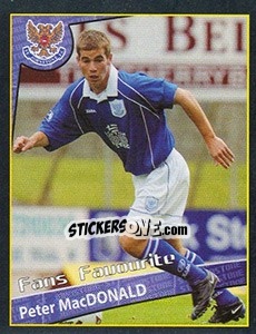Sticker Peter MacDonald (Fans Favourite) - Scottish Premier League 2001-2002 n. 425 - Panini