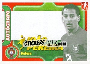 Sticker Joao Pereira - Portugal De Ouro 2011 n. 37 - Panini