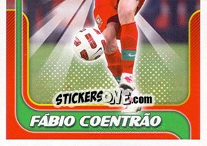 Sticker Fabio Coentrão - Portugal De Ouro 2011 n. 75 - Panini