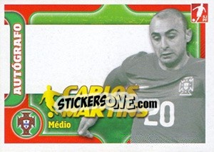 Figurina Carlos Martins - Portugal De Ouro 2011 - Panini