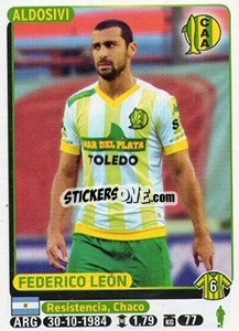 Sticker Federico Leon - Fùtbol Argentino 2015 n. 6 - Panini