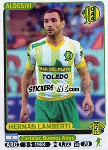 Cromo Hernan Lamberti - Fùtbol Argentino 2015 - Panini