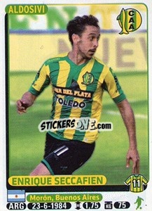 Sticker Enrique Seccafien - Fùtbol Argentino 2015 n. 11 - Panini