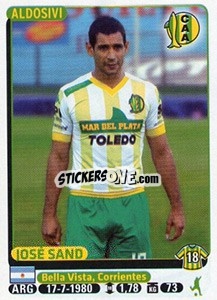 Figurina Jose Sand - Fùtbol Argentino 2015 n. 15 - Panini