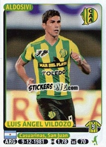 Figurina Luis Angel Vildozo - Fùtbol Argentino 2015 - Panini