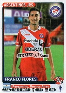 Sticker Franco Flores - Fùtbol Argentino 2015 n. 20 - Panini