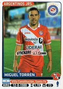 Sticker Miguel Torren - Fùtbol Argentino 2015 n. 23 - Panini