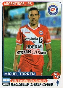 Cromo Miguel Torren - Fùtbol Argentino 2015 - Panini