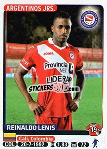 Sticker Reinaldo Lenis - Fùtbol Argentino 2015 n. 28 - Panini