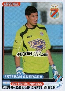 Figurina Esteban Andrada - Fùtbol Argentino 2015 - Panini