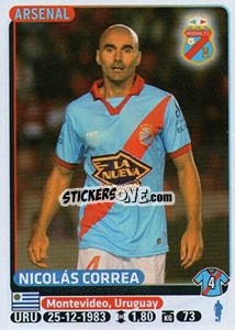 Cromo Nicolas Correa - Fùtbol Argentino 2015 - Panini