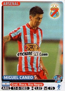 Sticker Miguel Caneo - Fùtbol Argentino 2015 n. 40 - Panini