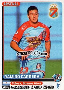 Cromo Ramiro Carrera - Fùtbol Argentino 2015 - Panini