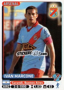 Sticker Ivan Marcone - Fùtbol Argentino 2015 n. 44 - Panini