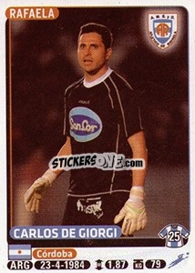Sticker Carlos De Giorgi - Fùtbol Argentino 2015 - Panini