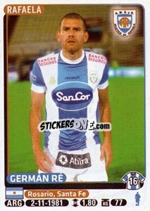 Figurina German Re - Fùtbol Argentino 2015 n. 51 - Panini