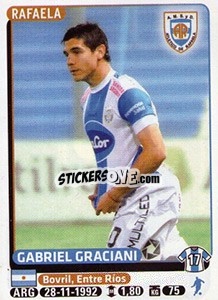 Cromo Gabriel Graciani - Fùtbol Argentino 2015 - Panini