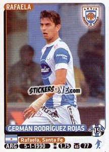 Sticker German Rodriguez Rojas - Fùtbol Argentino 2015 n. 58 - Panini