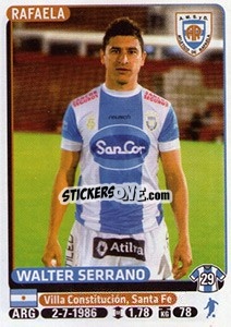 Sticker Walter Serrano - Fùtbol Argentino 2015 - Panini