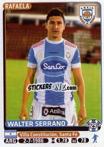 Figurina Walter Serrano - Fùtbol Argentino 2015 - Panini