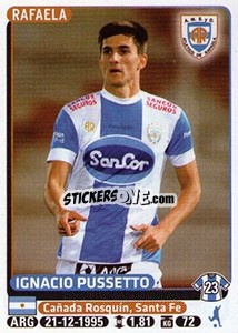 Sticker Ignacio Pussetto - Fùtbol Argentino 2015 n. 61 - Panini